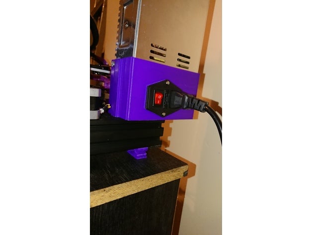 ender 3 bloc d'alimentation de montage 3d l'imprimante pièces couvercle 3D print model - Mito3D