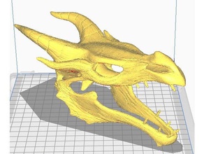 skyrim dragon crâne les créatures high poly 3d print model - Mito3D