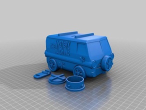 mystery machine-si banco 3d impressão moeda de dinheiro scooby brinquedo 3d print model - Mito3D