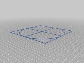 my customized bed center calibration tutorial using parametric crosshairs square 3d printing tests 3d print model - Mito3D