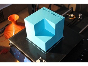 cube logo 3dimensionalvlog printing 3d slash abs anycubic design hrantart hypercube evolution pla prusa i3 secretive 3d print model - Mito3D