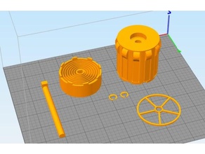 3dsolutech paramétrico de rebobinado soporte bobina la impresora accesorios mmu2 prusa carrete 3d print model - Mito3D