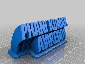 phani Namen tag1 office angepasst 3d print model - Mito3D