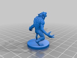 28mm Werwolf Miniatur-tabletop-Rollenspiel Kreaturen 3d print model - Mito3D