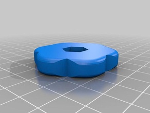 716 lisse curvy bouton étoile pièces personnalisé 3d print model - Mito3D