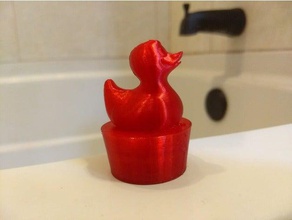 rubber ducky drain plug bathroom 3d print model - Mito3D