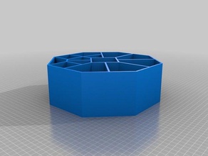 octagonal organizing tray containers 3d print model - Mito3D