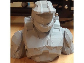 master chief bust fixed 3d printing halo 3d print model - Mito3D