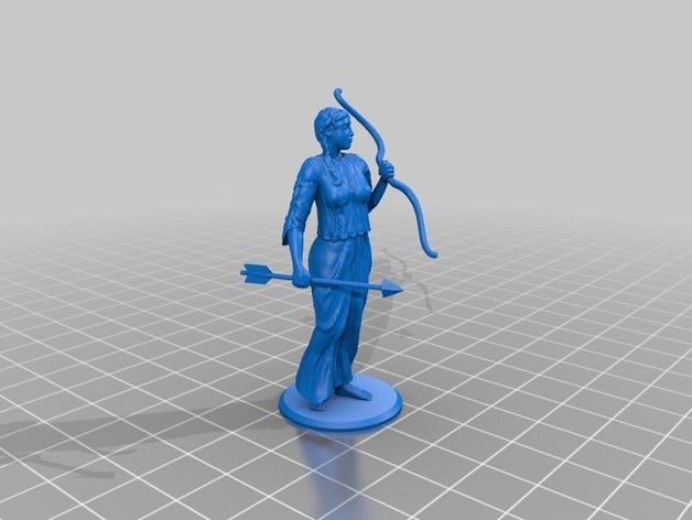 artemis dio greco l'arte greca la mitologia raro sla 3D print model - Mito3D