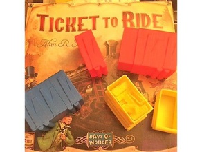 biglietto di corsa in treno sequenza giocattolo gioco accessori boardgames da tavolo organizzatore 3d print model - Mito3D