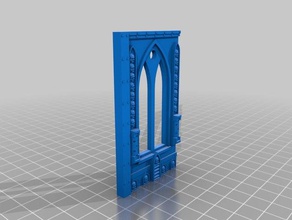 wip basilica di santo stefano finestra teschi oggetti scena 40k terreno warhammer 3d print model - Mito3D