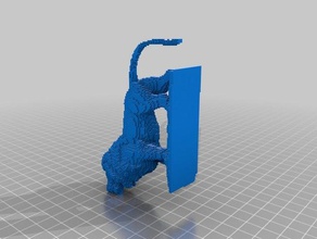 voxel lion sculptures 3d print model - Mito3D