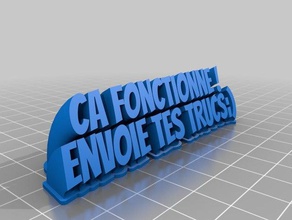 ca fonctionne office personalizado 3d print model - Mito3D