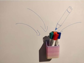 whiteboard pen holder office 3d print model - Mito3D