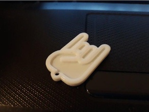 heavy metal keychain portachiavi 3d print model - Mito3D