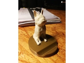 phone stand french bulldog mobile smartphone 3d print model - Mito3D