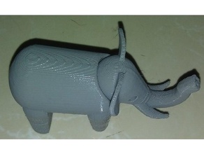 lfs Elefant Rüssel nach oben stoßzähne iec3d Tiere Dschungel-Tier Mammut pet woolly mammoth zoo Tier 3d print model - Mito3D