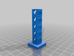 temp tower 220-200 3d printing tests customized 3d print model - Mito3D