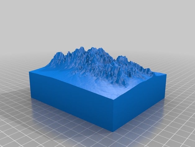 montagne di organo terrain2stl le scansioni repliche art bella 3D print model - Mito3D