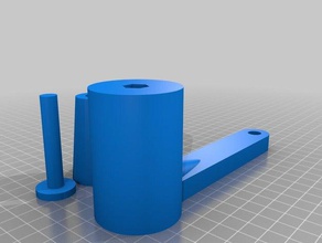 custom crank handle diy drum sander captured nut 3d print model - Mito3D
