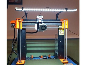 prusa i3 mk3 led light strip brackets extra clearance 3d printer accessories printing bar clamp mount picture frame mk2 mk2s timelapse 3d print model - Mito3D