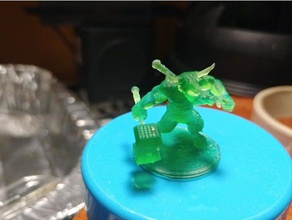 minotaure marteau les créatures 28mm le mdn de dragon donjon miniature 3d print model - Mito3D