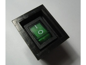 customizable switch socket electronics below kcd1 kcd4 mounting panel rocker under 3d print model - Mito3D
