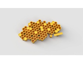 a nido d'ape chiave organizzatore famiglia esagono portachiavi 3d print model - Mito3D