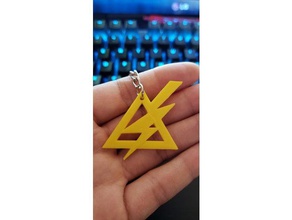 dhs logo keychain keychains 3d print model - Mito3D