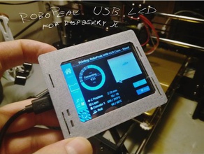 robopeak usb lcd cas de l'électronique 24 d'affichage raspberry pi reprap rpusbdisp 3d print model - Mito3D