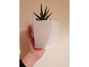 twisted hexagon flower pot decor vase 3d print model - Mito3D