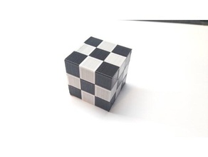 cubo 2 couleurs art colori bi bricoloup deux due 3d print model - Mito3D