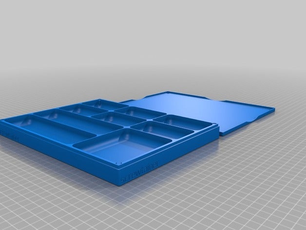 magnético tornillo traybox 180180mm 3x4 cajas de cubierta opcional diy personalizado 3D print model - Mito3D