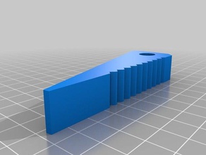 Keil 2mm zahn 5mm Loch keinen text hand tools angepasst 3d print model - Mito3D