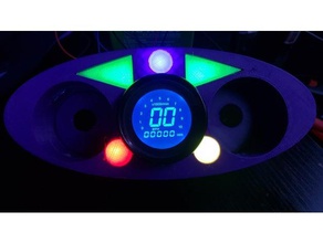 motorcycle speedometer speaker houseing 3d printer parts stereo 3d print model - Mito3D