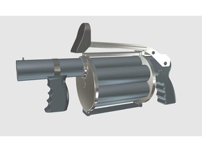 deftech 37mm lanzador de granadas props sobrenatural 3d print model - Mito3D