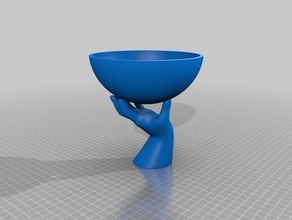 mão segurando planterbowl multi material possível decoração 3d print model - Mito3D