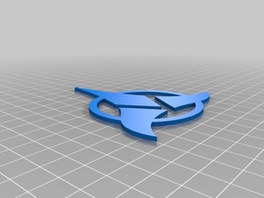 simple klingon logo ornament decor christmas star trek 3d print model - Mito3D