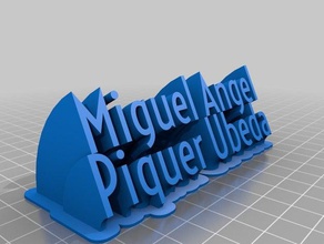 miguel angel office personalizzato 3d print model - Mito3D