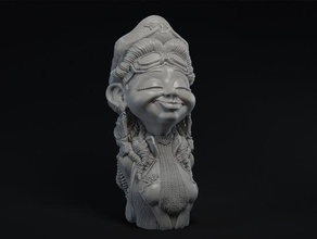 alegre pilot sculptures aviation aviator bendansie blender bust character cute detail detailed emotion emotions expression face female girl hair happy head ningún apoyo la resina sla sonrisa supportless mujer zbrush 3d print model - Mito3D