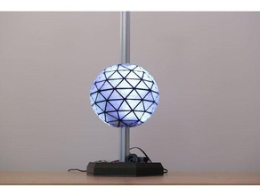 nye ball drop electronics adafruit feather arduino circuit python geodesic led neopixel new year nsfw sphere 3d print model - Mito3D