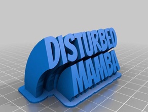 my customized sweeping 2-line name plate dm office 3d print model - Mito3D