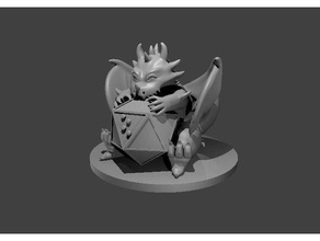 dots rpg project mascot dragon games braille dd dnd dragons 3d print model - Mito3D