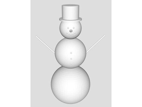 simple snowman art christmas java programming winter 3d print model - Mito3D