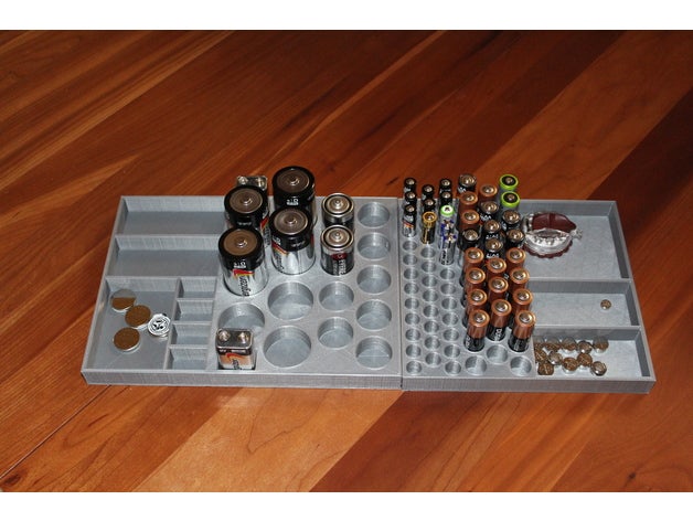 battery organizer organization 3D print model - Mito3D