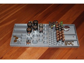 battery organizer organization 3d print model - Mito3D