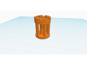 säulenförmige Turm 3d drucken 3d-Modellierung Schach-Stück 3d print model - Mito3D