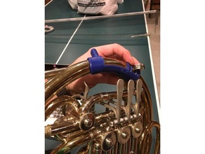 french horn hand rest music 3d print model - Mito3D