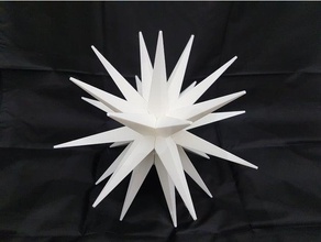 borromini-Sterne-Weihnachtsbaum-topper Dekor 3d print model - Mito3D
