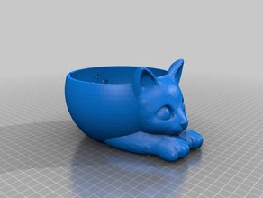 Garn Schüssel sad cat remix andere 3d print model - Mito3D